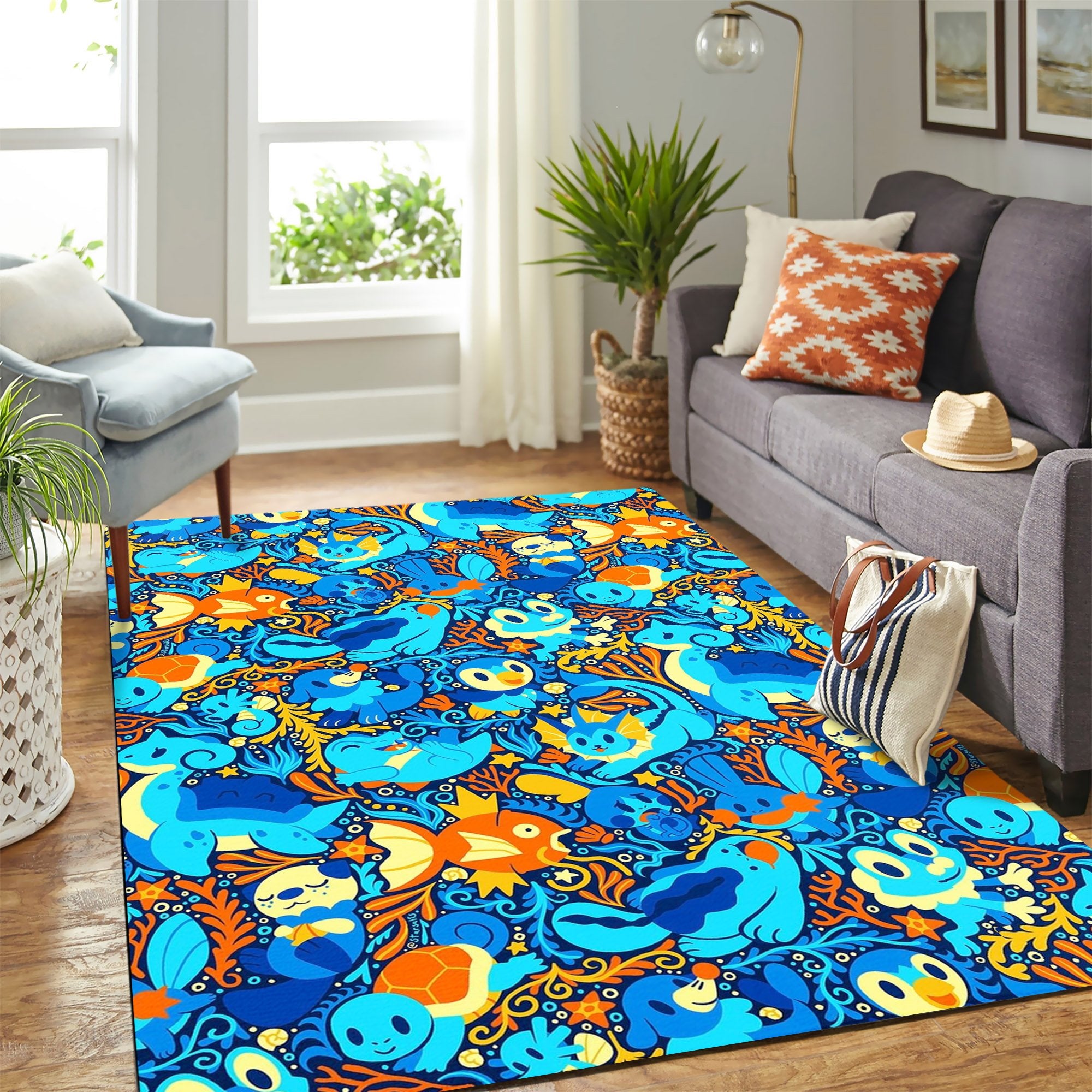 Pokemon Water Blue New Carpet