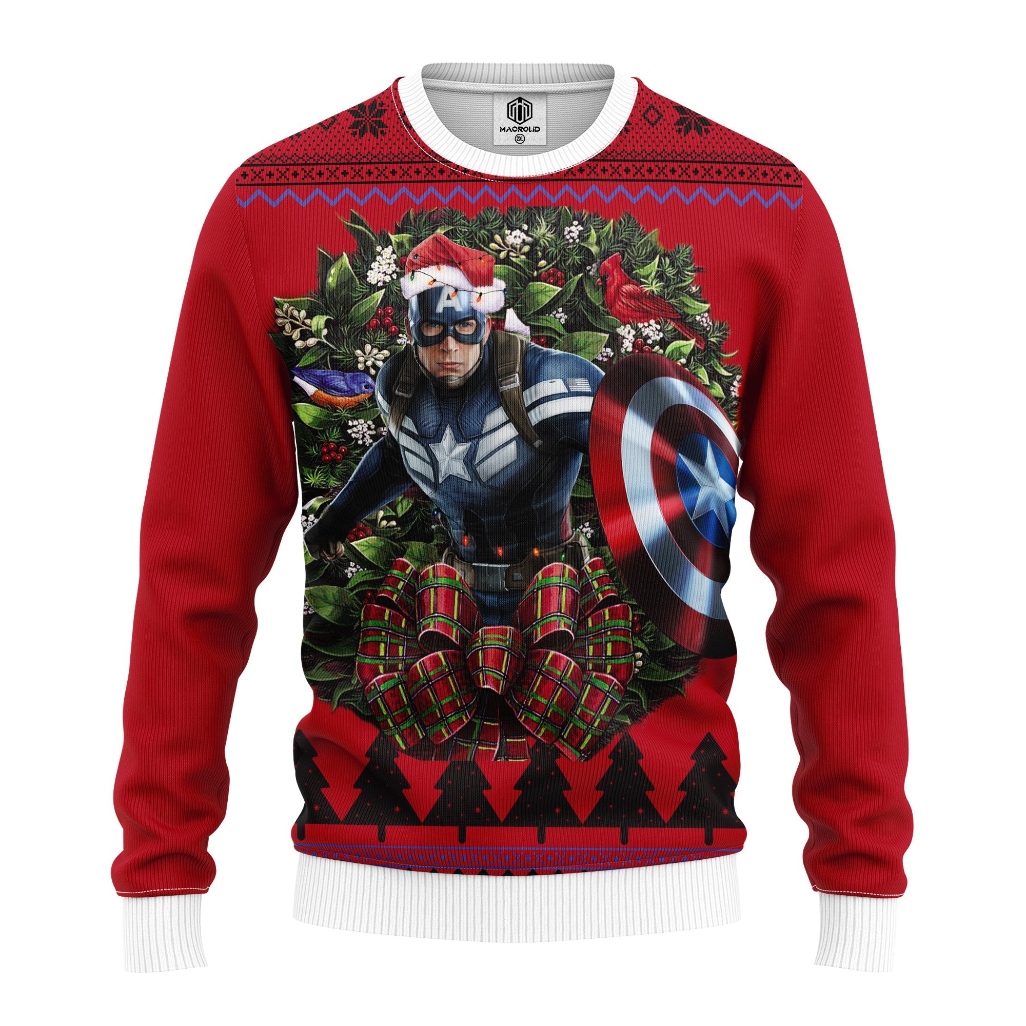 Captain America 1 Noel Mc Ugly Christmas Sweater Thanksgiving Gift