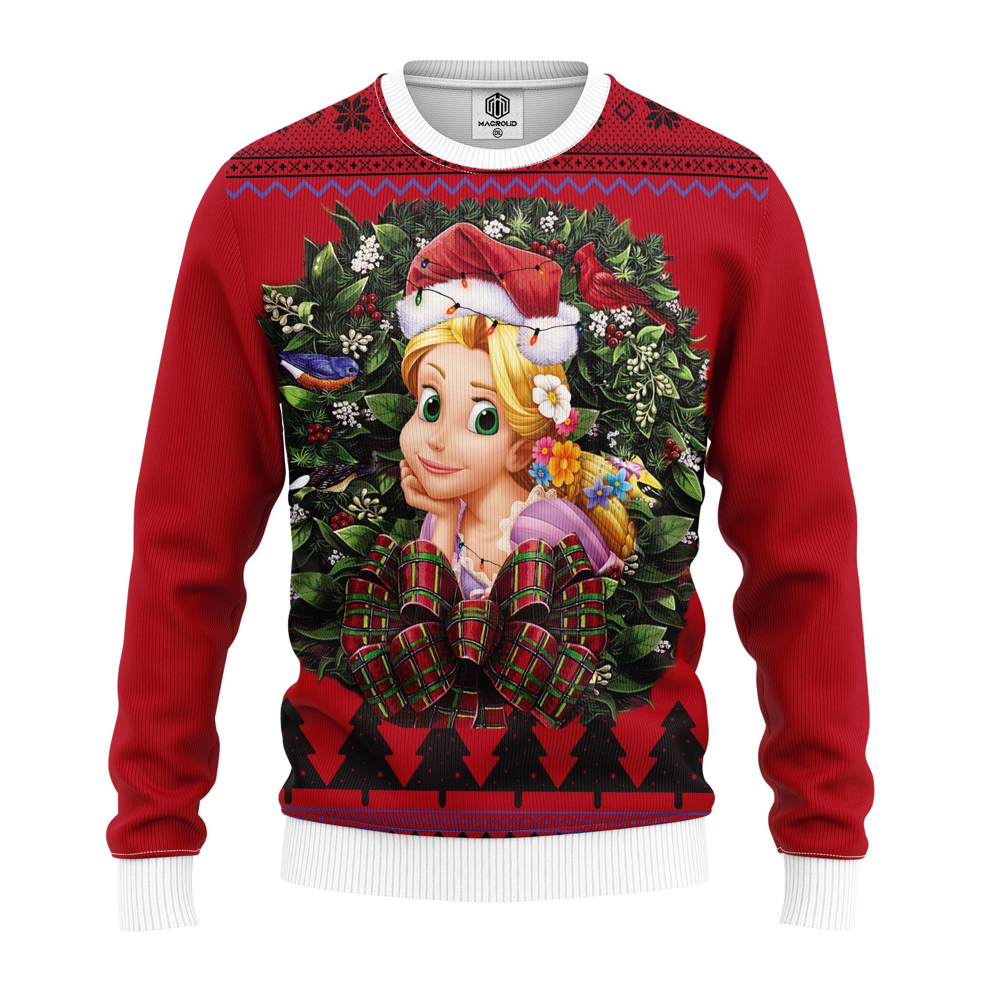 Rapunzel Princess Tangled Noel Mc Ugly Christmas Sweater Thanksgiving Gift