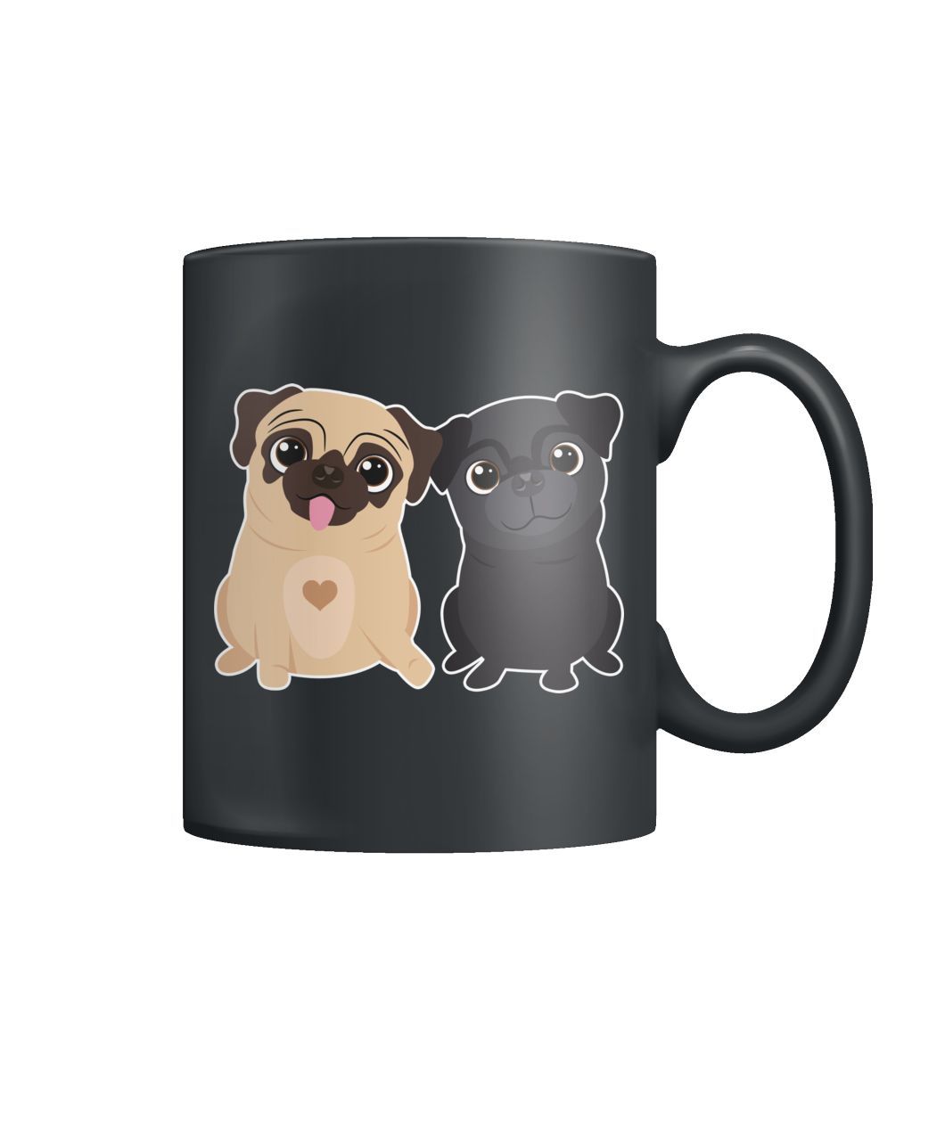 Couple Pug Mug Valentine Gifts Color Coffee Mug