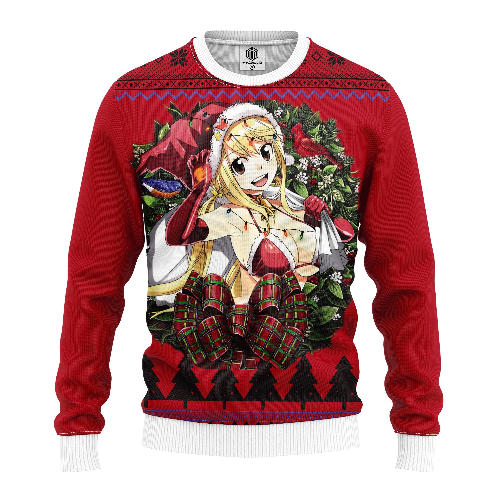 Lucy Heartfilia Santa Claus Fairy Tail Noel Mc Ugly Christmas Sweater Thanksgiving Gift