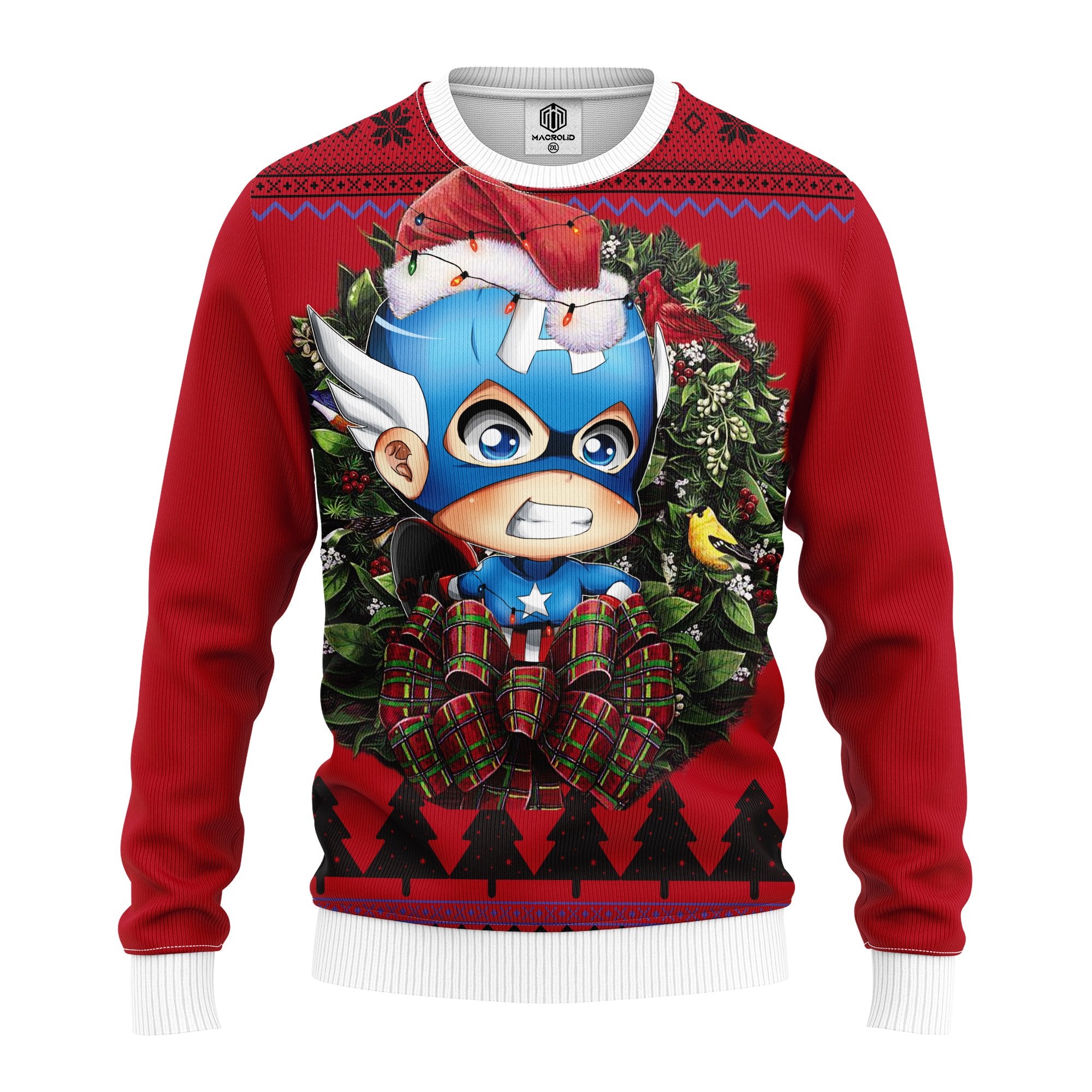Captain America Cute Noel Mc Ugly Christmas Sweater Thanksgiving Gift