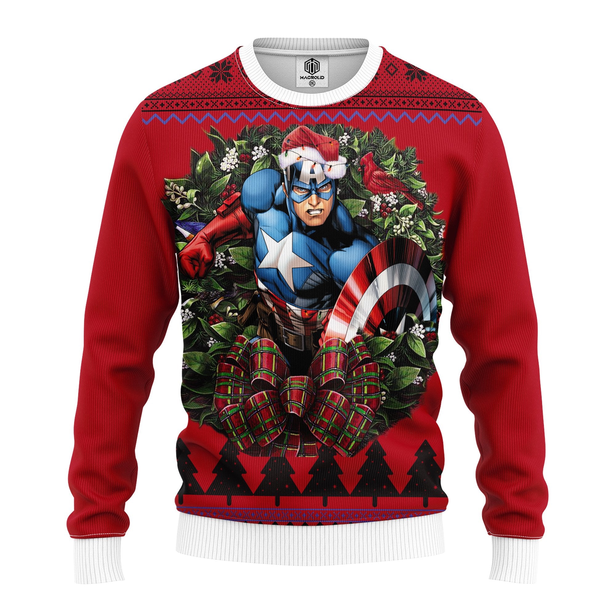 Captain America Noel Mc Ugly Christmas Sweater Thanksgiving Gift