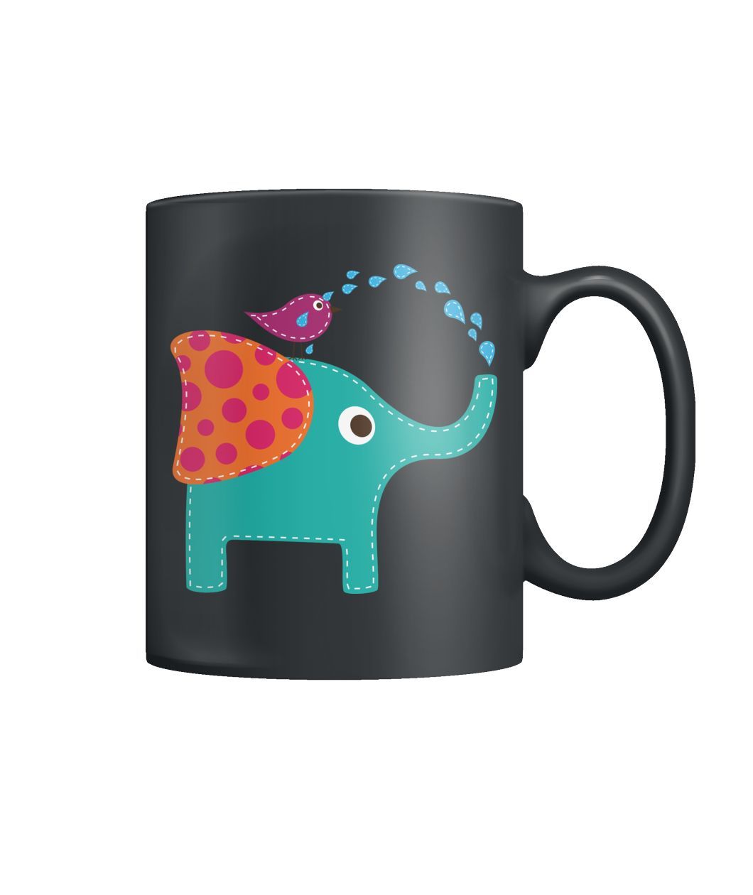 Cute Draw Elephant Mug Valentine Gifts Color Coffee Mug