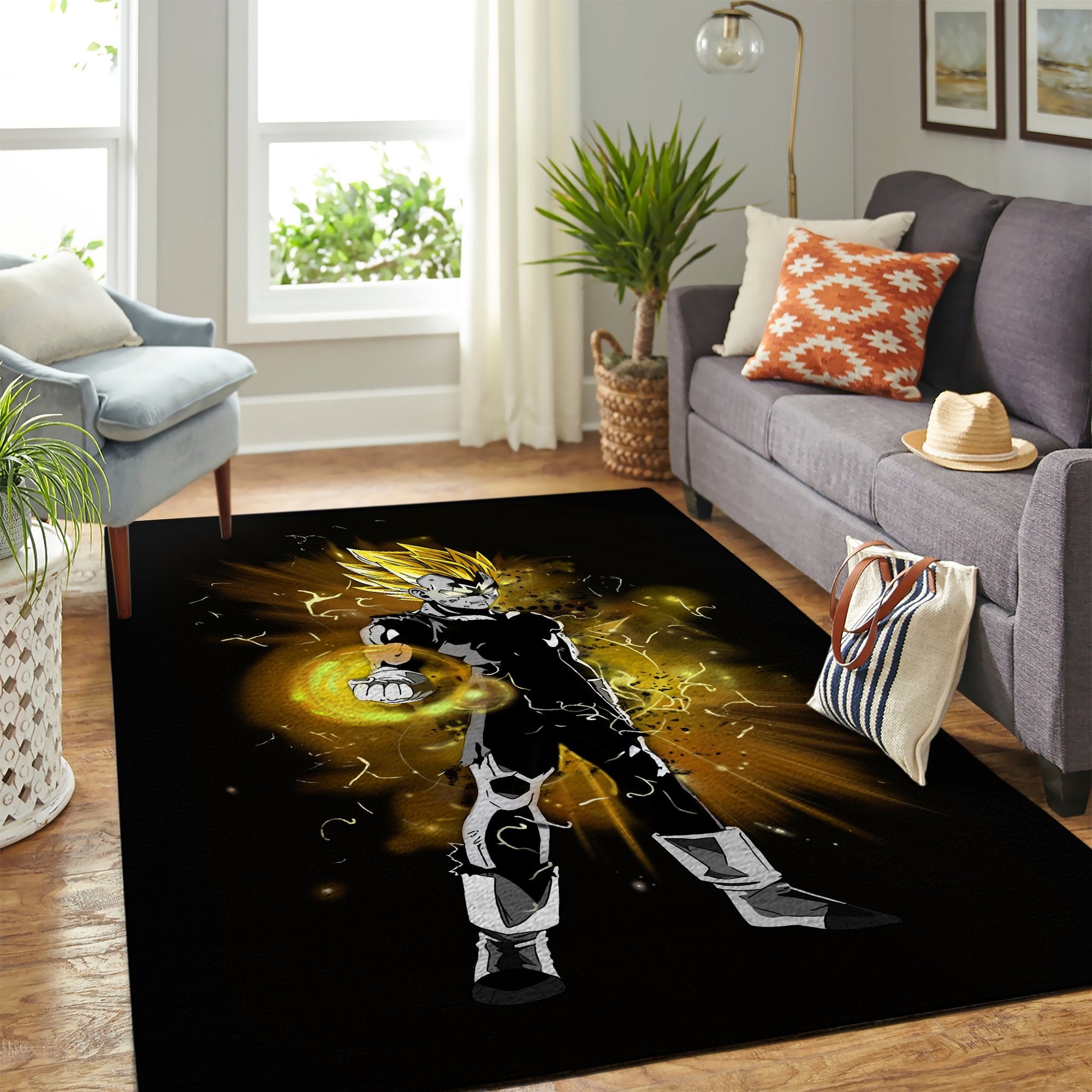 Saiyan Yellow Dragon Ball Carpet Rug