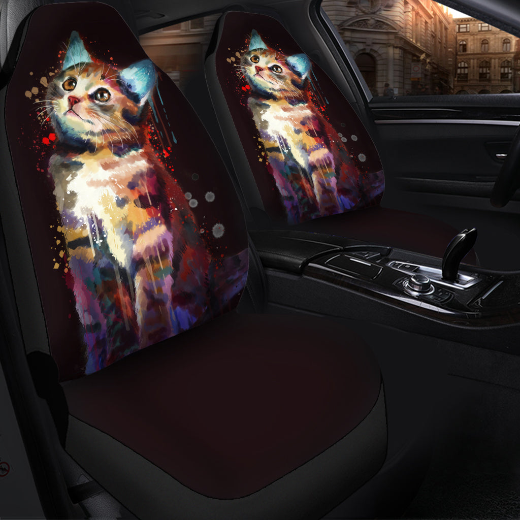 Cat Water Colour Seat Covers