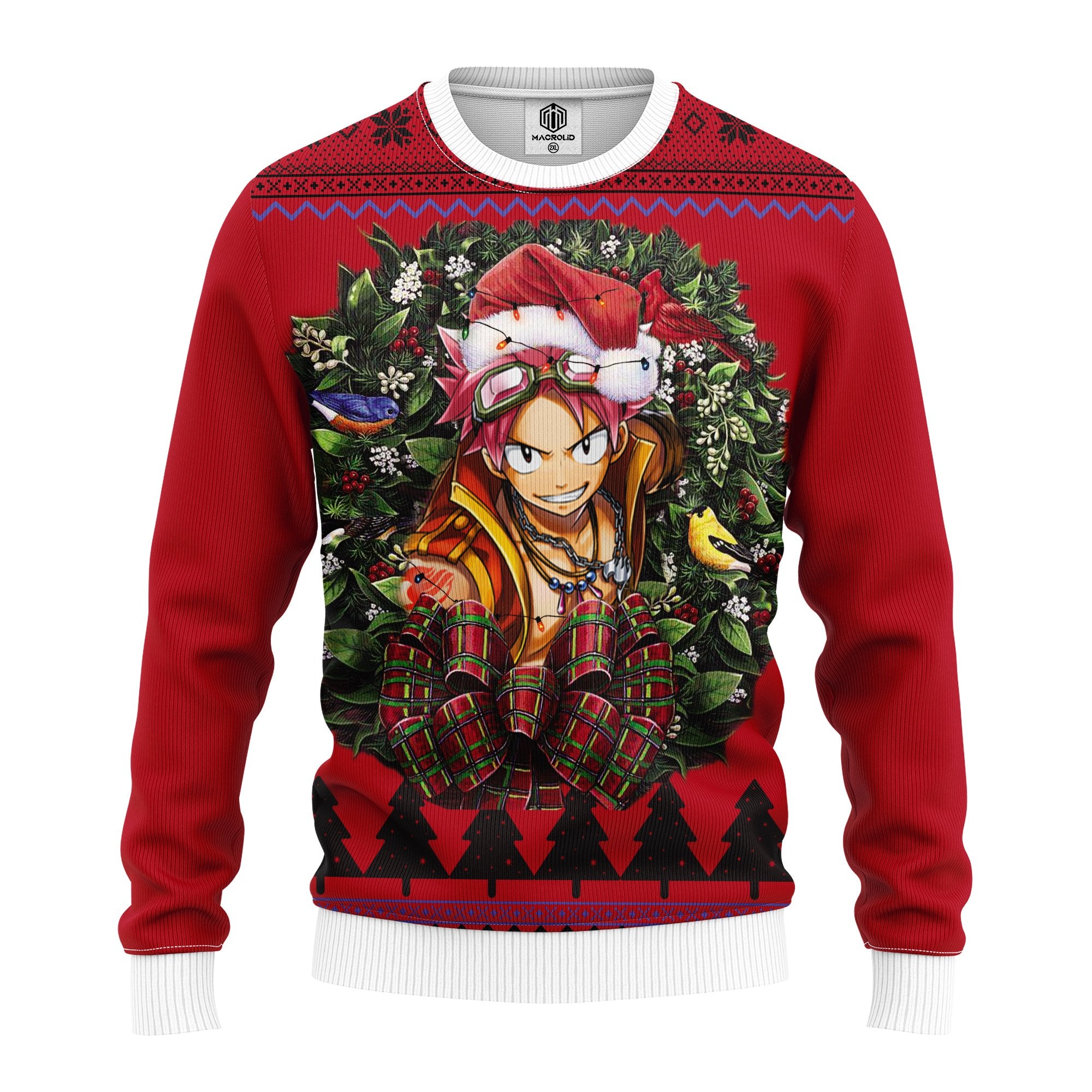 Natsu Drageel Cool Fairy Tail Noel Mc Ugly Christmas Sweater Thanksgiving Gift