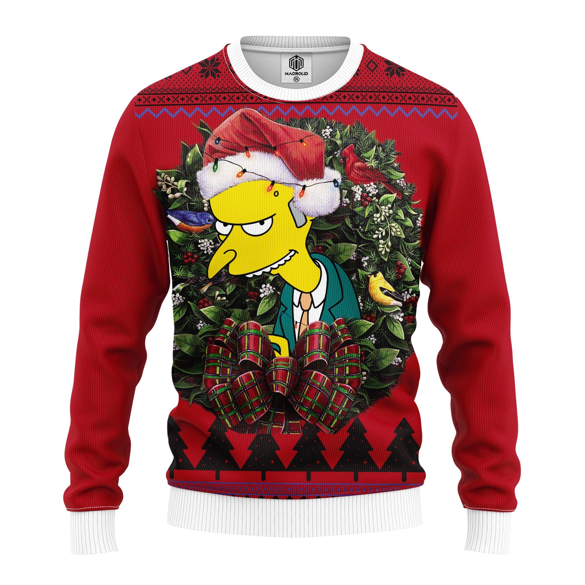 Charles Montgomery Burns Simpsons Mc Ugly Christmas Sweater Thanksgiving Gift