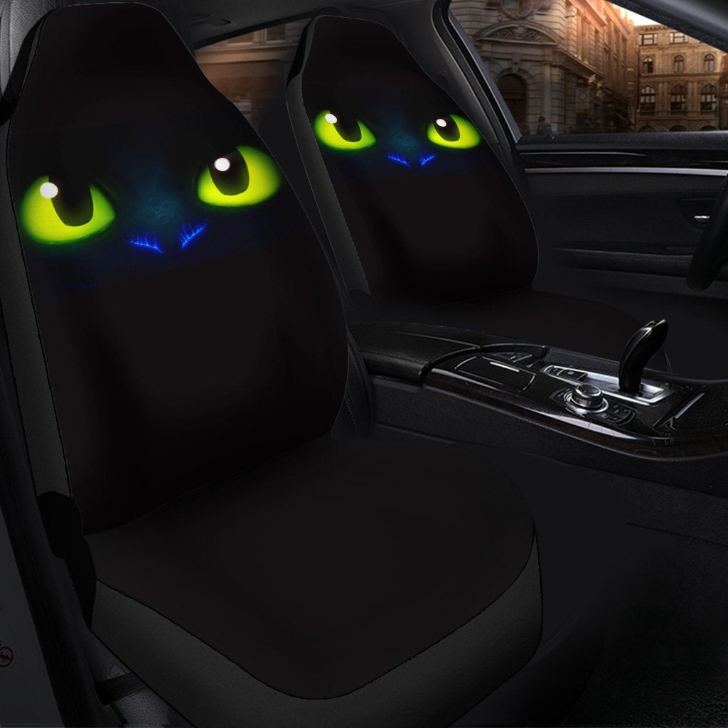 Cute Toothless Eyes Seat Cover