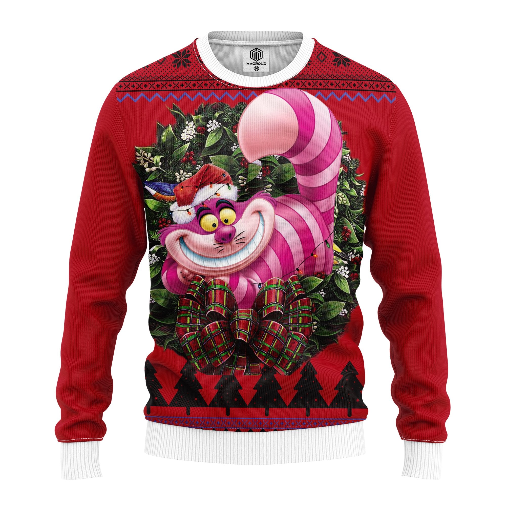 Cheshire Cat Alice In Wonderland 2 Noel Mc Ugly Christmas Sweater Thanksgiving Gift