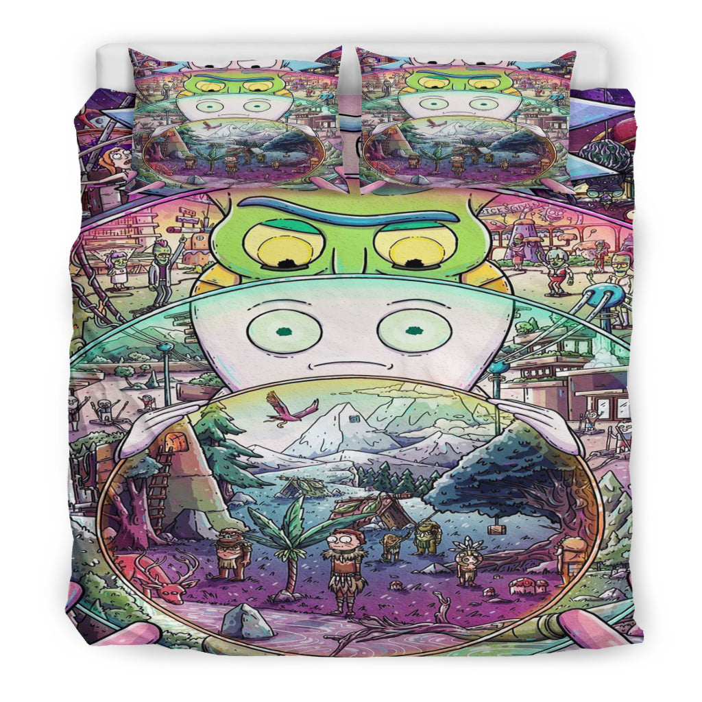 Rick And Morty Bedding Set 7 Duvet Cover And Pillowcase Set