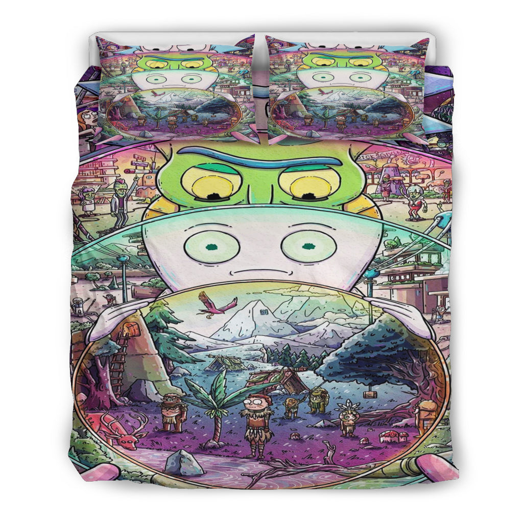 Rick And Morty Bedding Set 7 Duvet Cover And Pillowcase Set