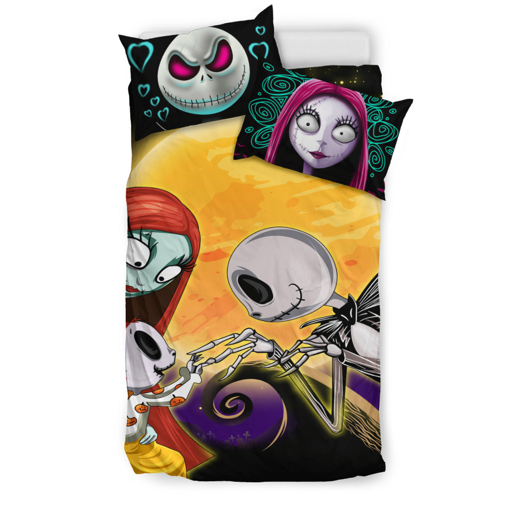 Nightmare Before Christmas Family Bedding Set Duvet Cover And Pillowcase Set