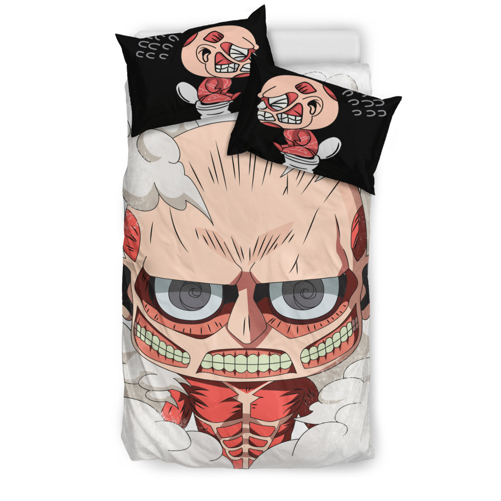 Chibi Titan Bedding Set Duvet Cover And Pillowcase Set