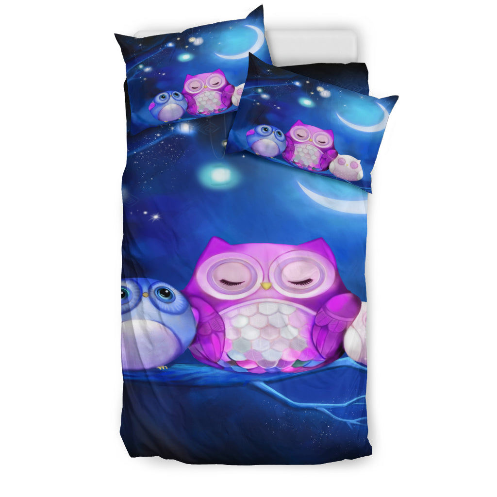 Owl Cute Bedding Set Duvet Cover And Pillowcase Set