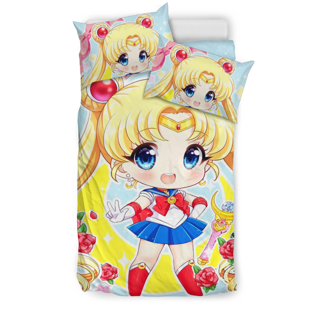 Chibi Sailor Moon Bedding Set Duvet Cover And Pillowcase Set