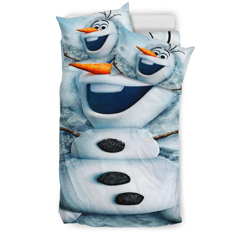 Olaf Snowman Frozen Bedding Set Duvet Cover And Pillowcase Set