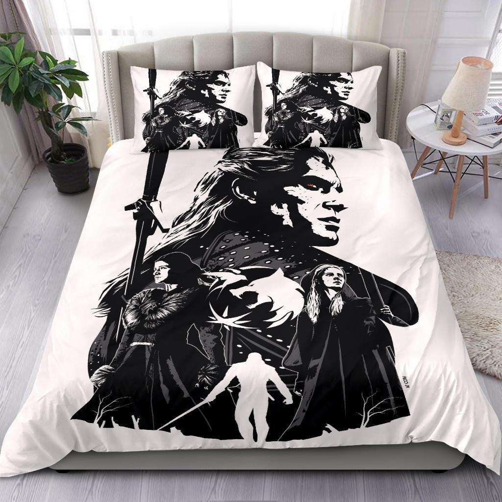 The Witcher 3 Art Black And White Bedding Set