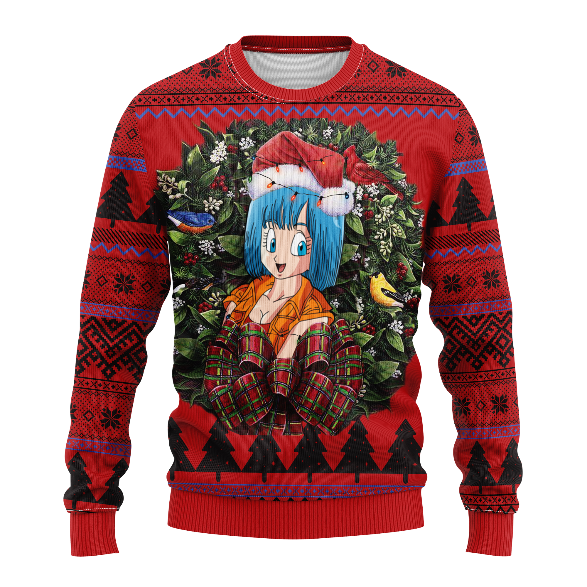 Bulma Goku Dragon Ball Noel Mc Ugly Christmas Sweater Thanksgiving Gift