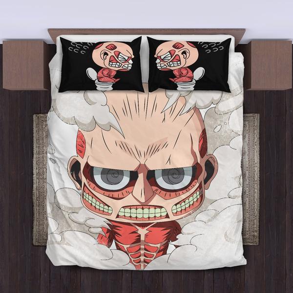 Chibi Titan Bedding Set Duvet Cover And Pillowcase Set