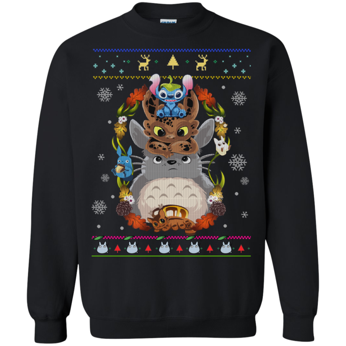 Stitch Totoro Christmas Sweater