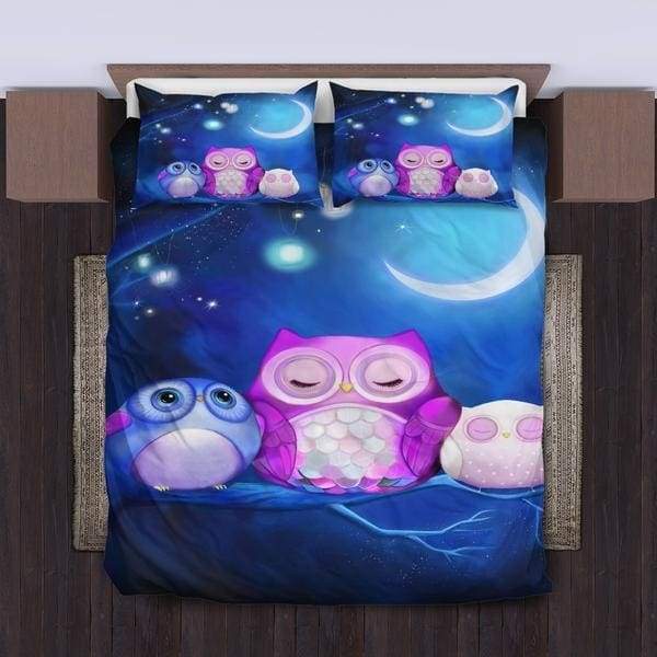 Owl Cute Bedding Set Duvet Cover And Pillowcase Set