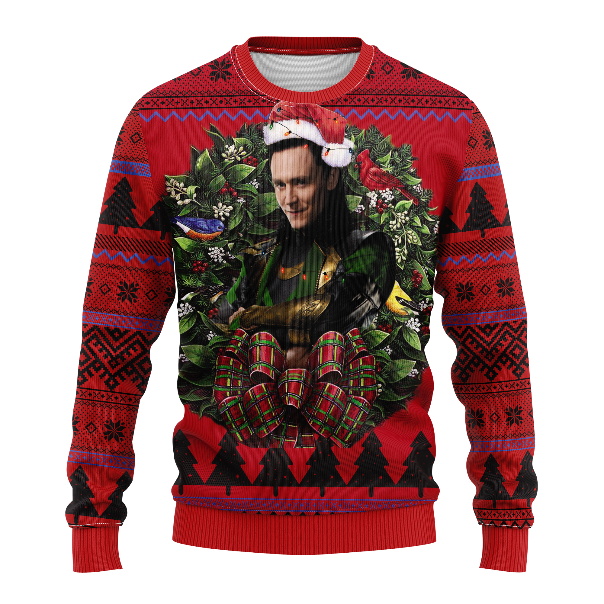 Tom Hiddleston Loki Avengers Noel Mc Ugly Christmas Sweater Thanksgiving Gift