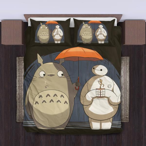 Totoro Baymax Bedding Set Duvet Cover And Pillowcase Set