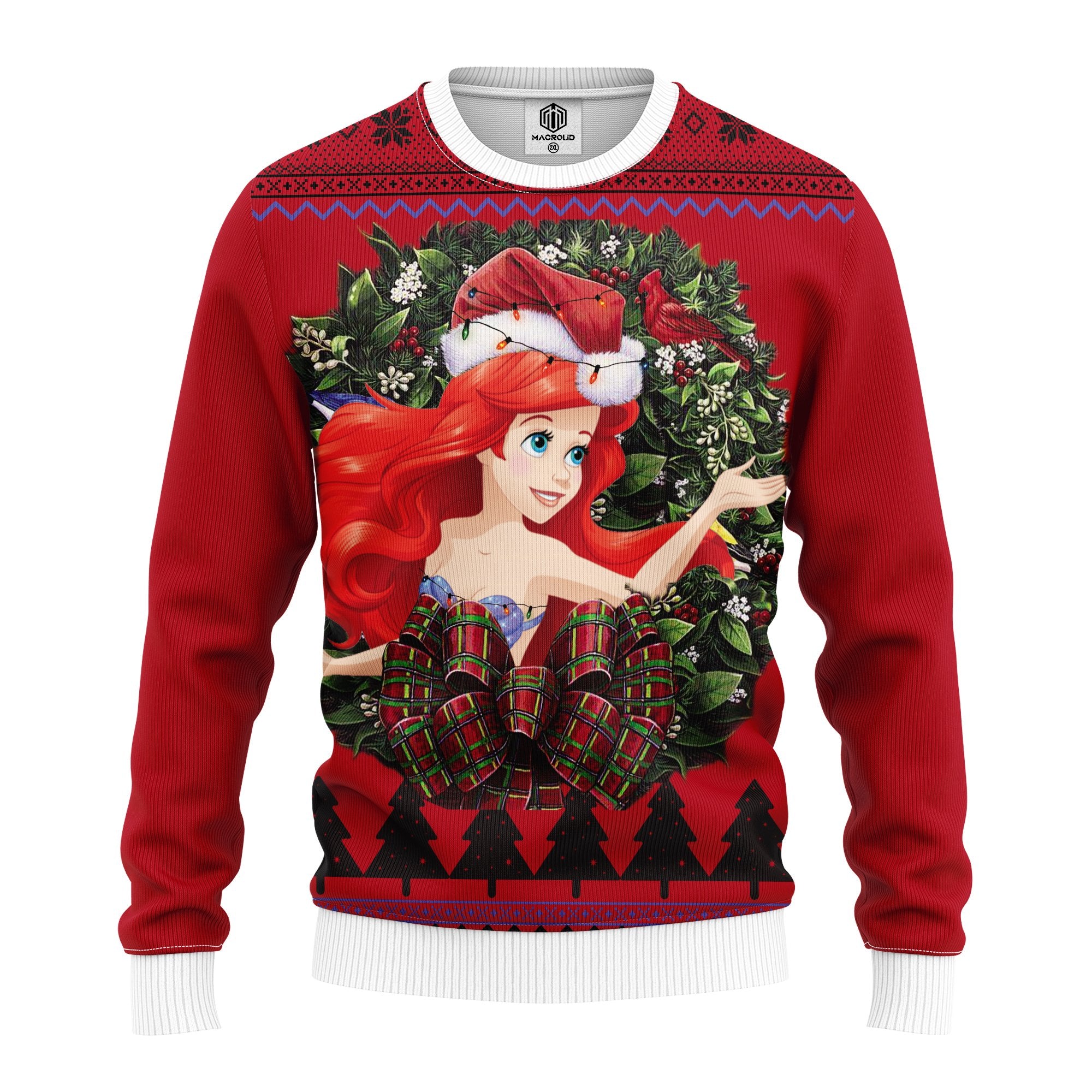 Ariel The Little Mermaid Noel Mc Ugly Christmas Sweater Thanksgiving Gift