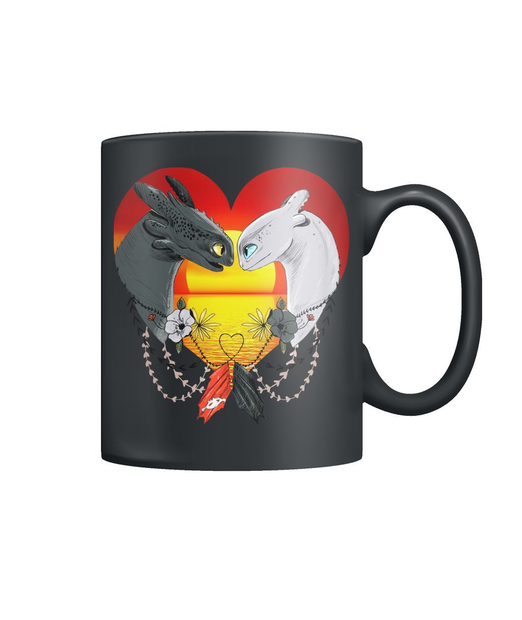 Toothless And Light Fury Love Mug Valentine Gifts Color Coffee Mug