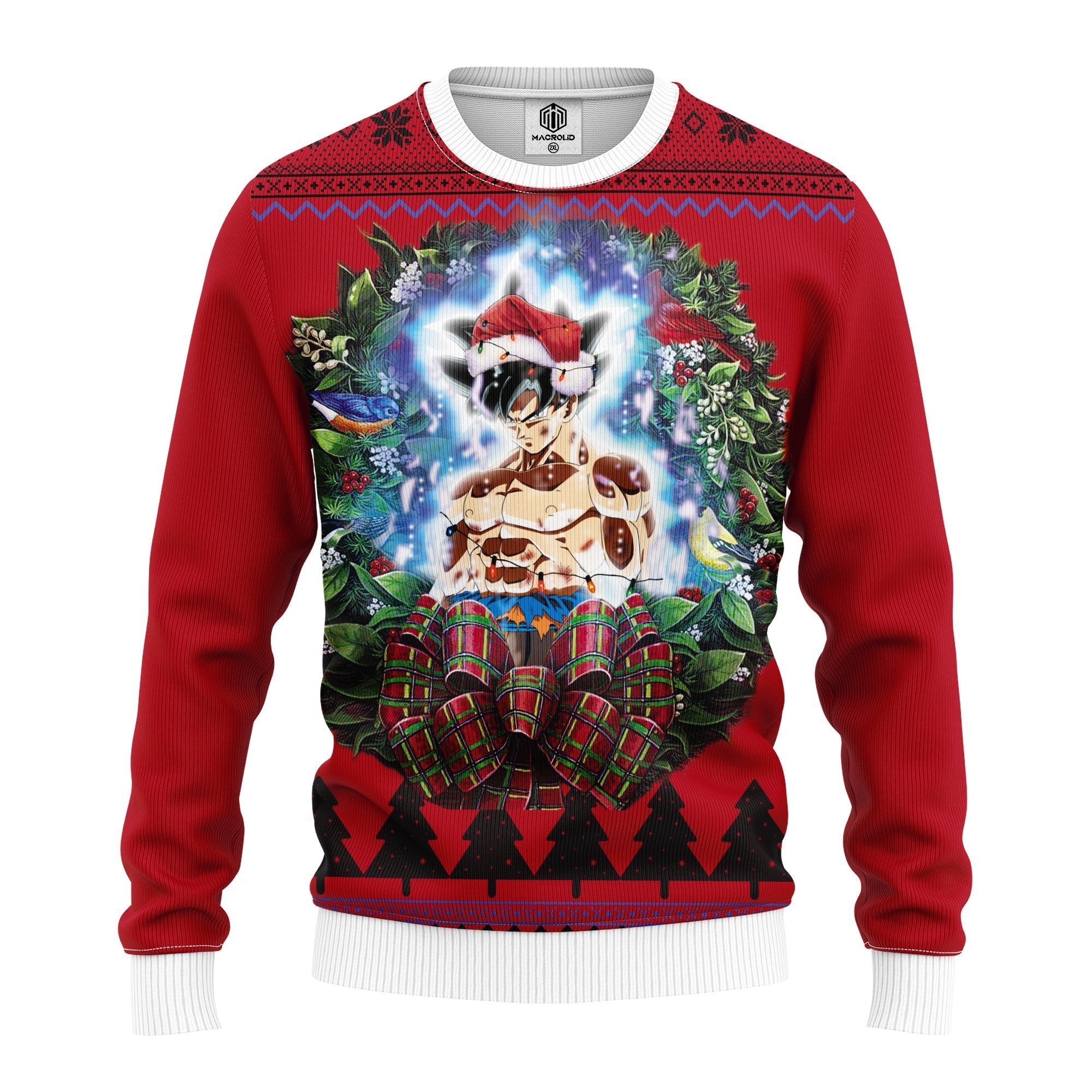 Dragon Ball Son Goku Ultra Instinct Noel Mc Ugly Christmas Sweater Thanksgiving Gift