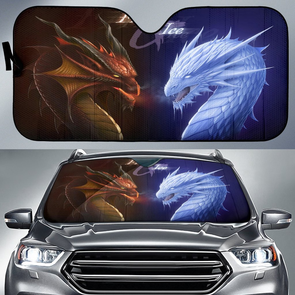 Dragon Fire And Ice Car Sun Shades Amazing Best Gift Ideas 2022