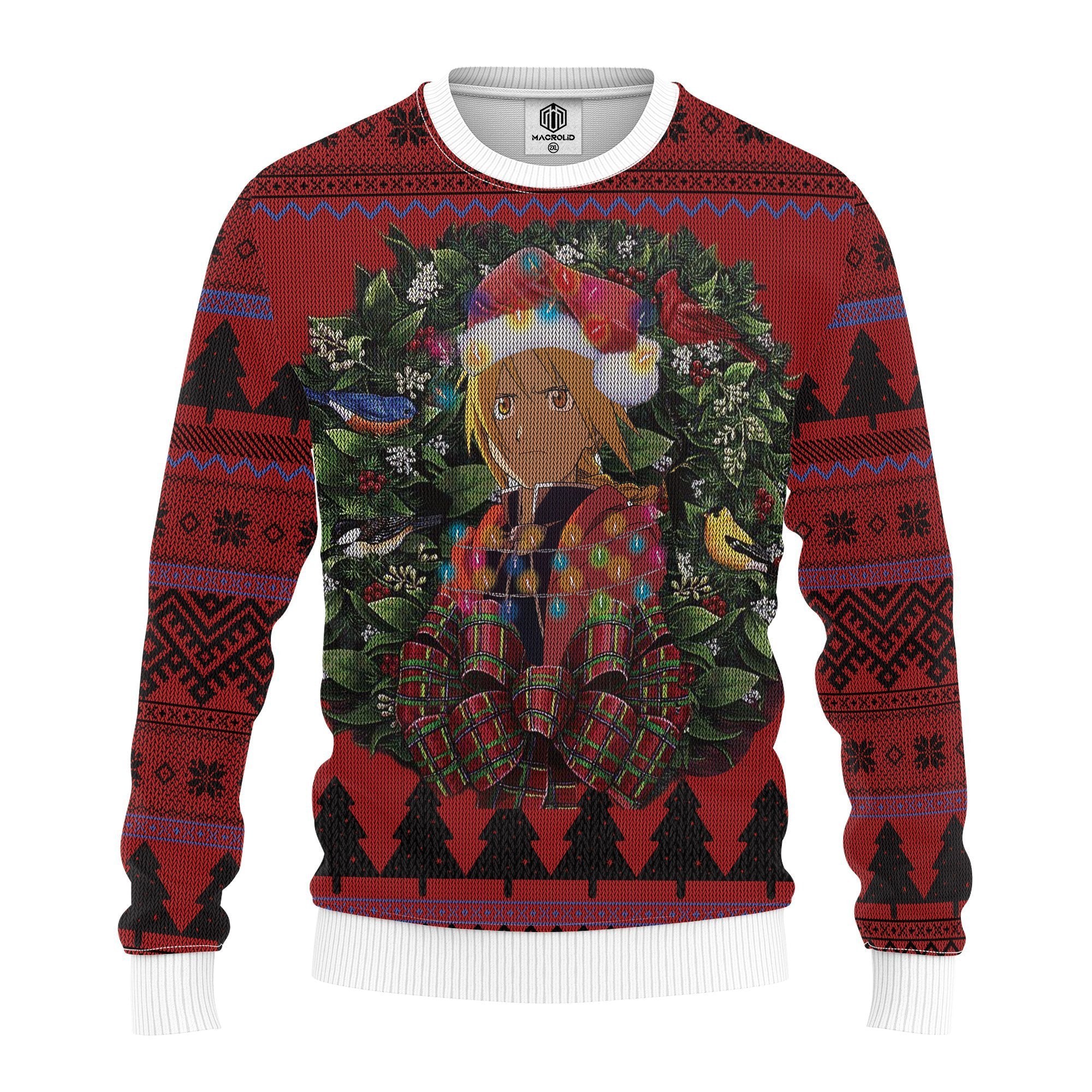 Edward Fullmetal Alchemist Mc Ugly Christmas Sweater Thanksgiving Gift