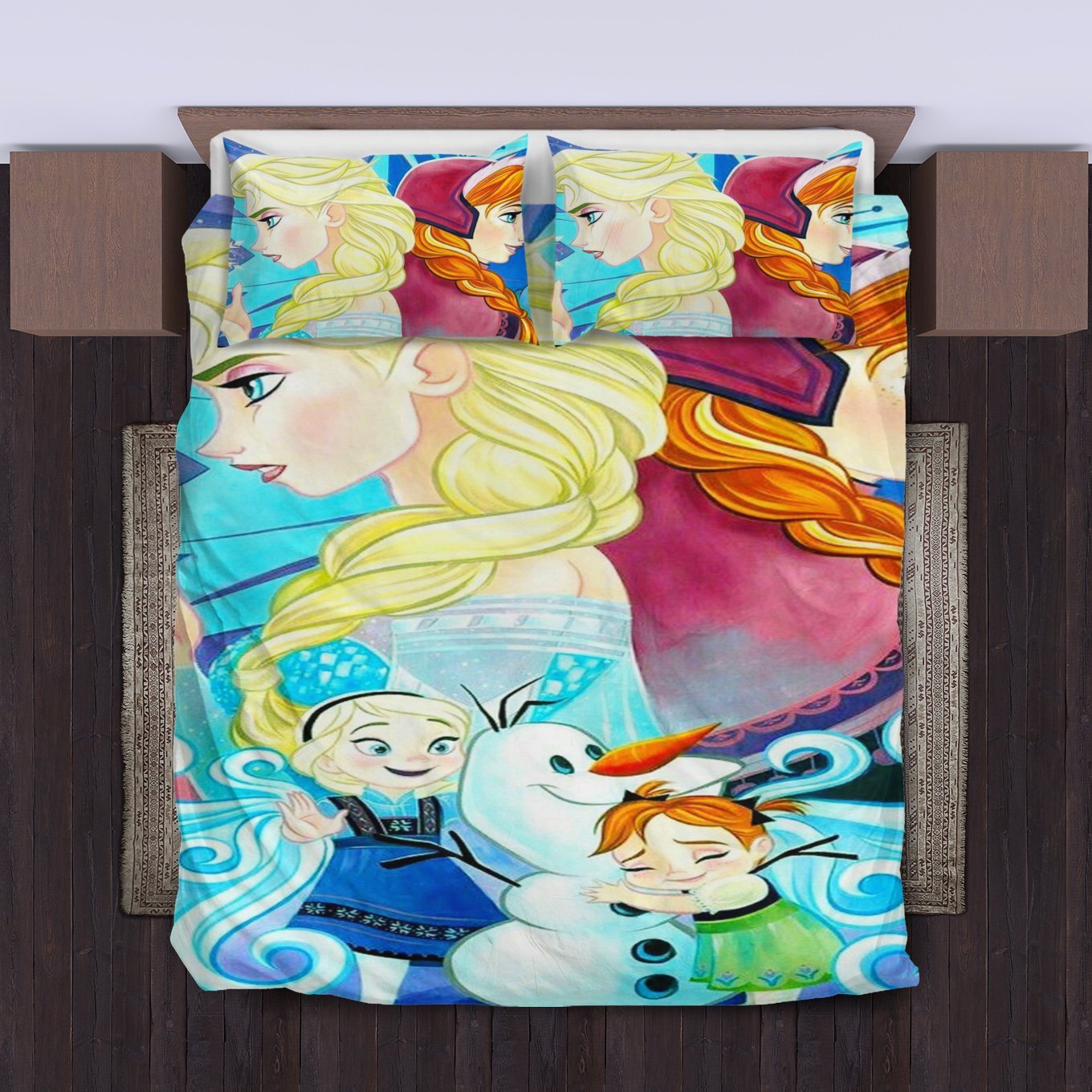 Elsa Anna Frozen Bedding Set 1 Duvet Cover And Pillowcase Set