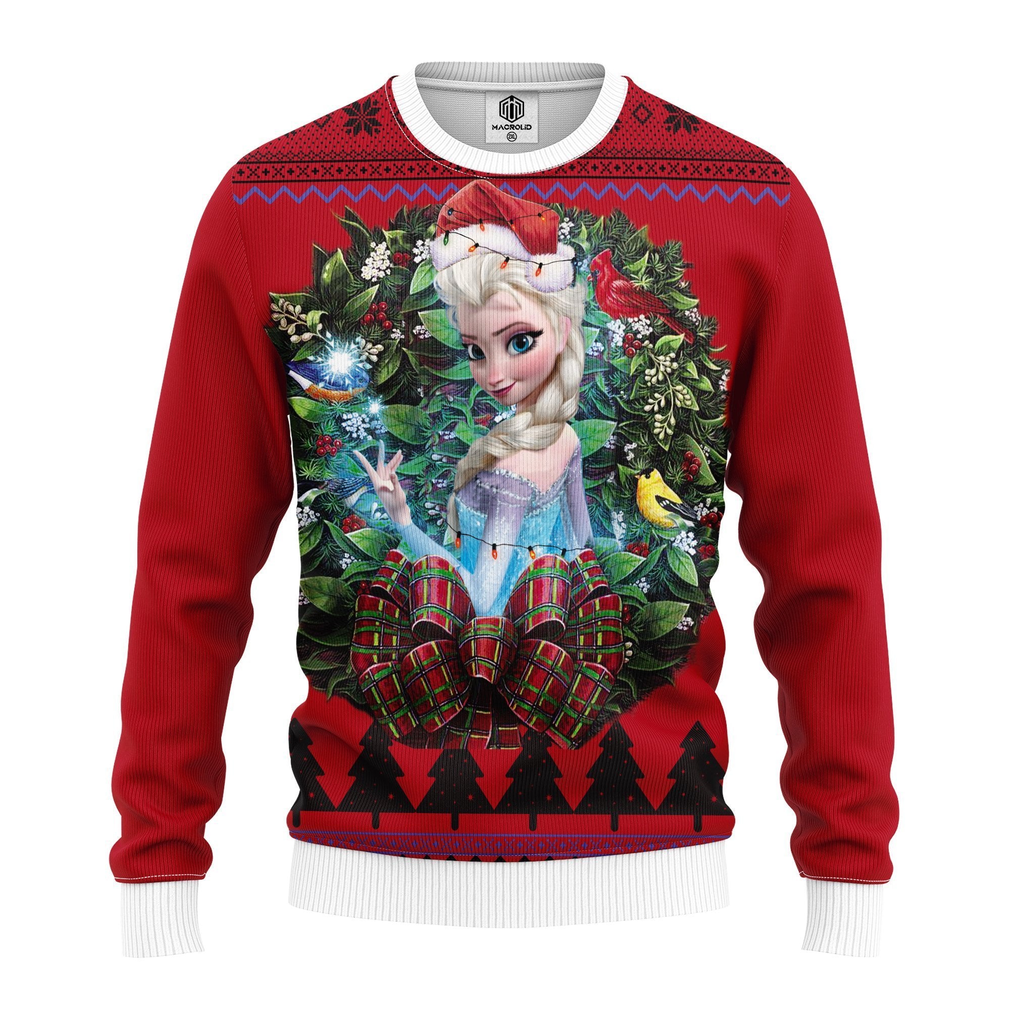 Elsa Frozen 2 New Noel Mc Ugly Christmas Sweater Thanksgiving Gift