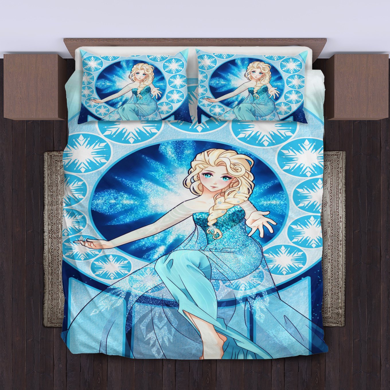 Elsa Frozen Bedding Set 2 Duvet Cover And Pillowcase Set