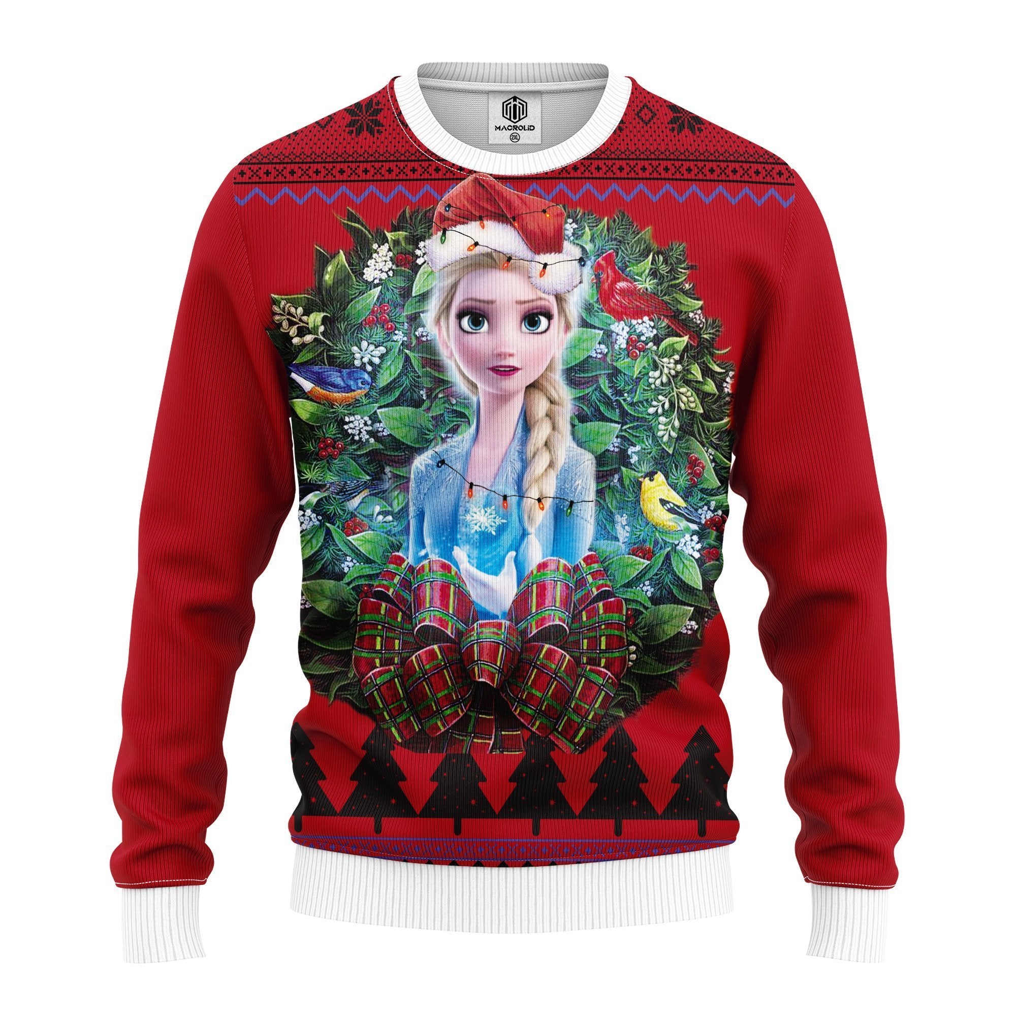 Elsa Queen Frozen 2 Noel Mc Ugly Christmas Sweater Thanksgiving Gift