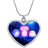 Owl Night Heart Necklace