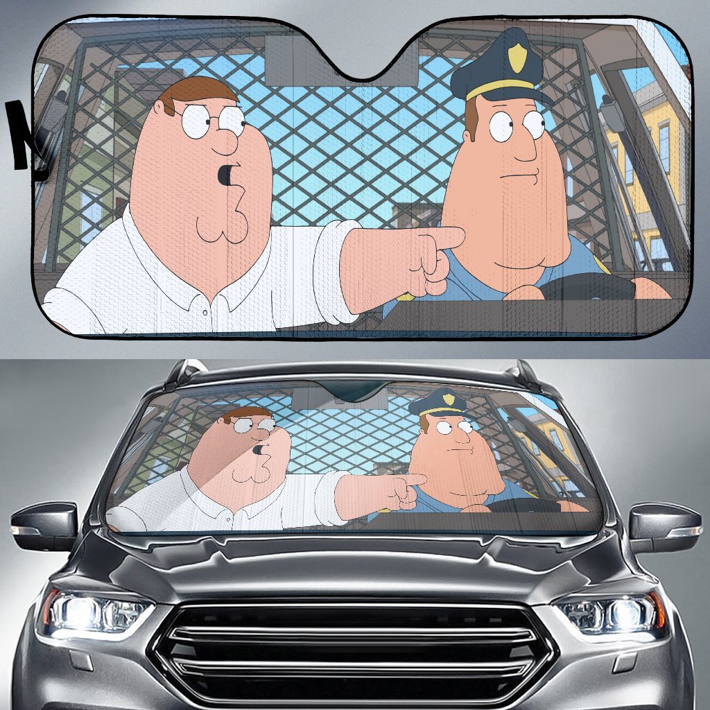 Family Guy Cop And A Half Wit Car Sun Shades