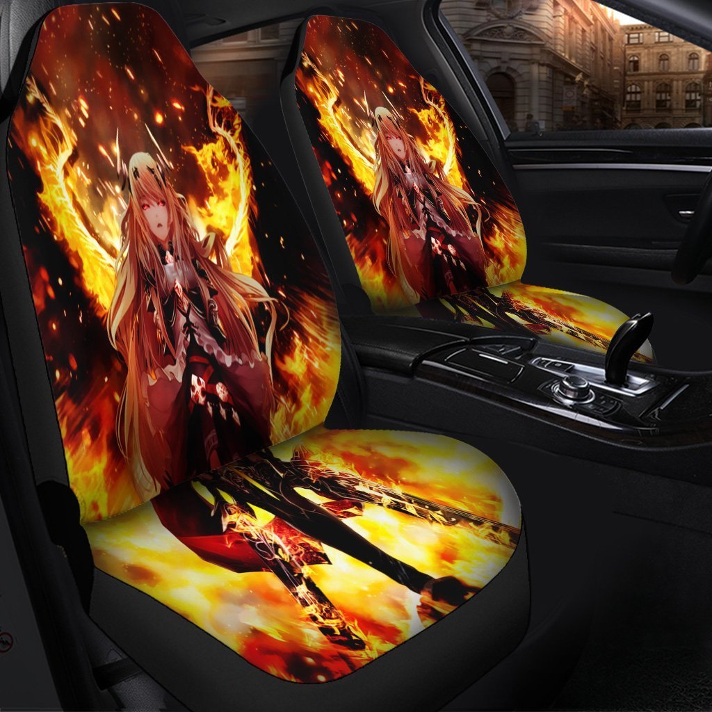 Fighting Anime Girl Seat Cover