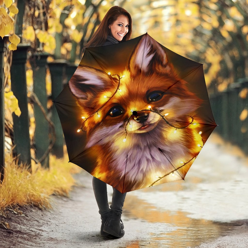 Fox Christmas Cute Umbrella
