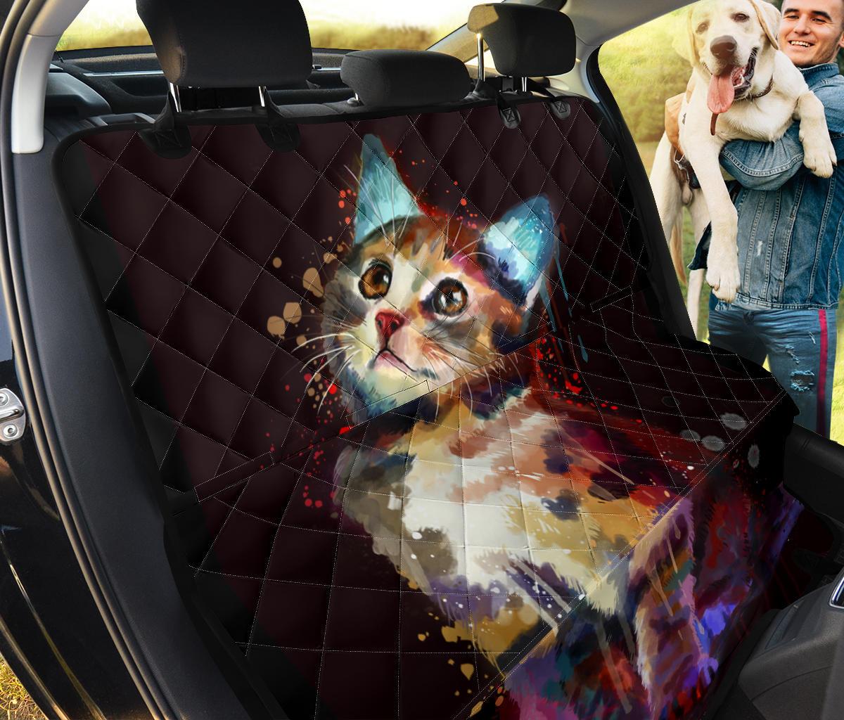 Cute Kitty Cat Car Dog Back Seat Cover