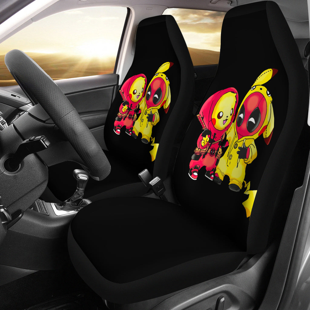 Pikachu Deadpool Car Seat Covers Amazing Best Gift Idea