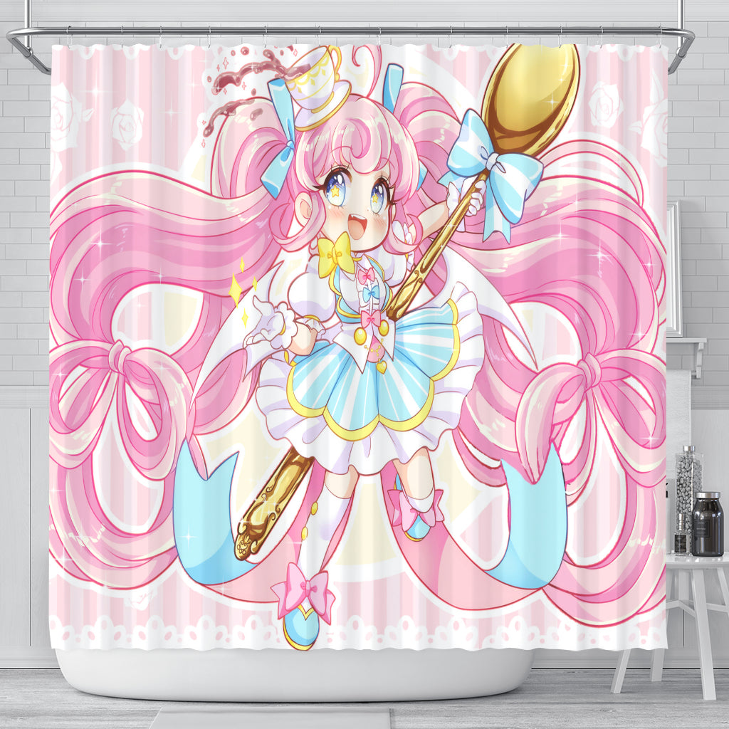 Pink Girl Shower Curtain