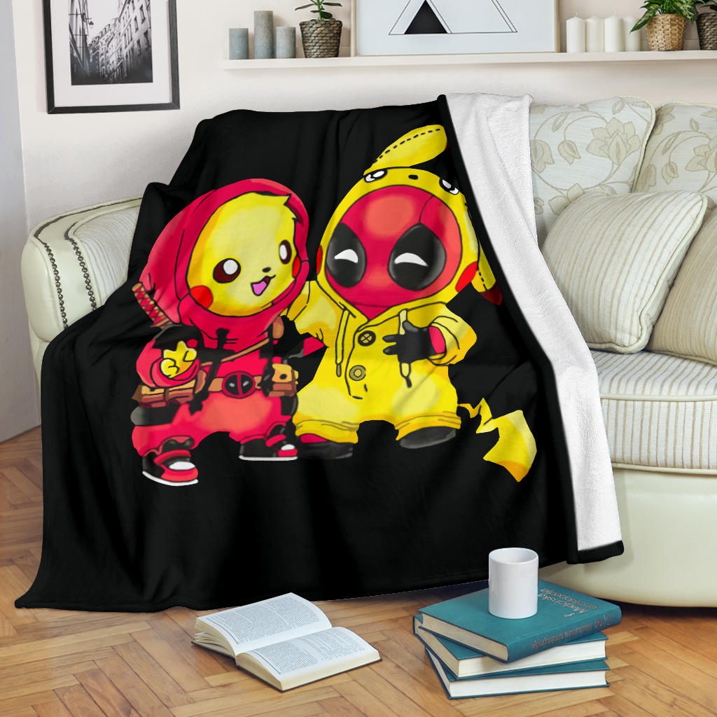 Pikachu Deadpool Premium Blanket
