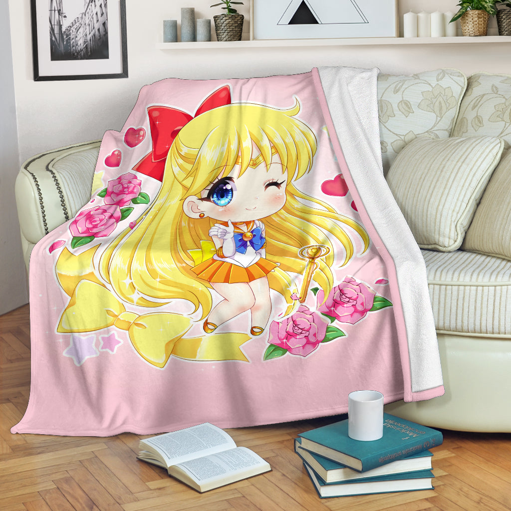 Sailor Venus Chibi Premium Blanket