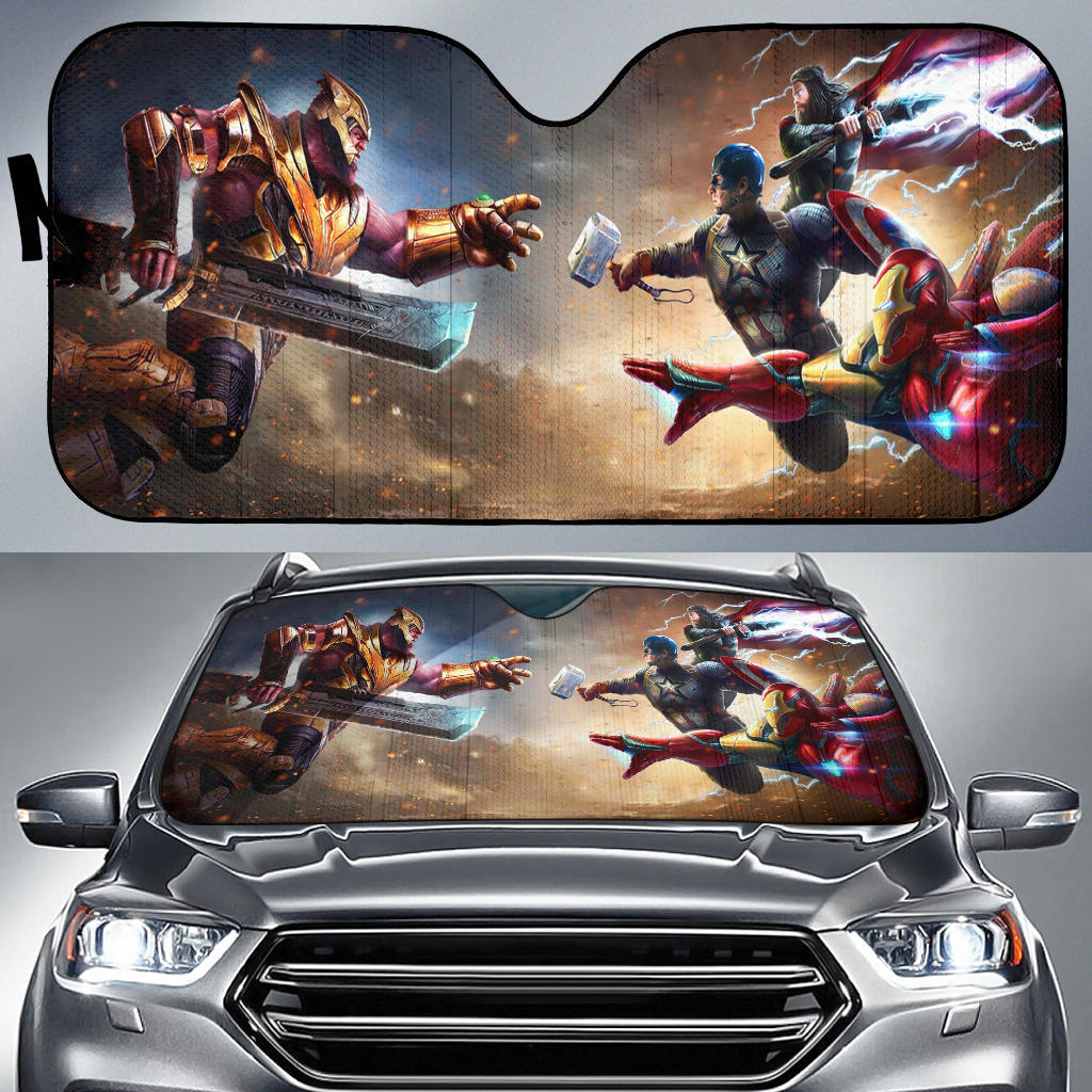 Thanos Vs Avengers Auto Sun Shades Amazing Best Gift Ideas 2022