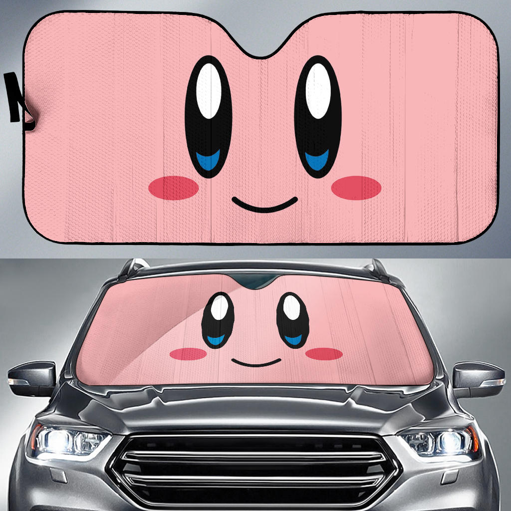 Kirby Face Auto Sun Shades Amazing Best Gift Ideas 2022