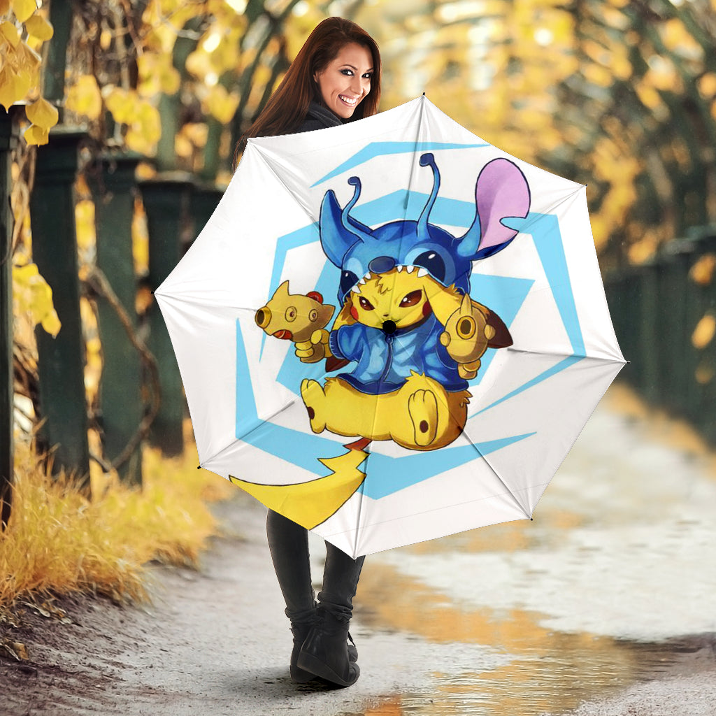 Pikachu Stitch Fight Umbrella