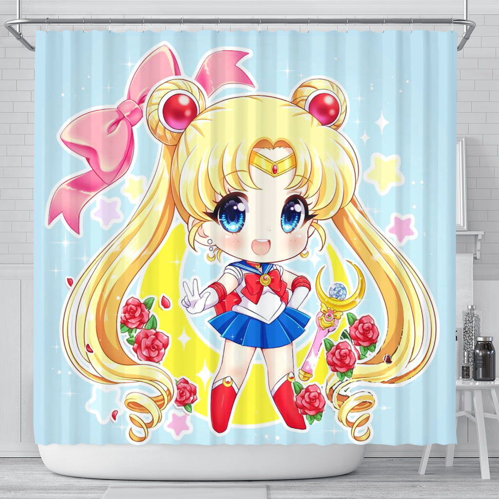 Sailor Moon Chibi Shower Curtain